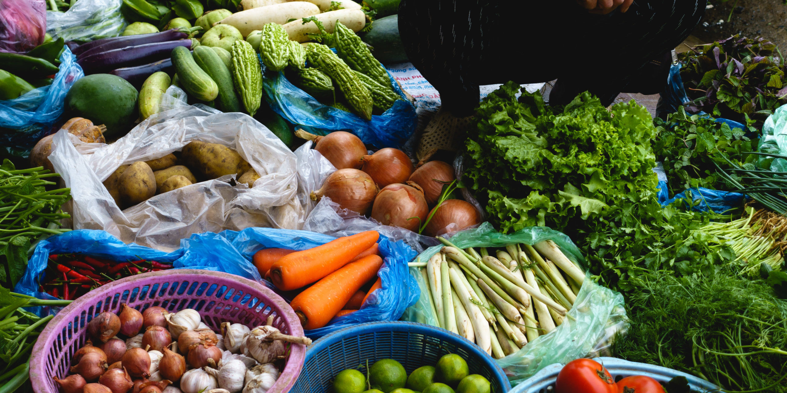 Fresh vegetables at market
